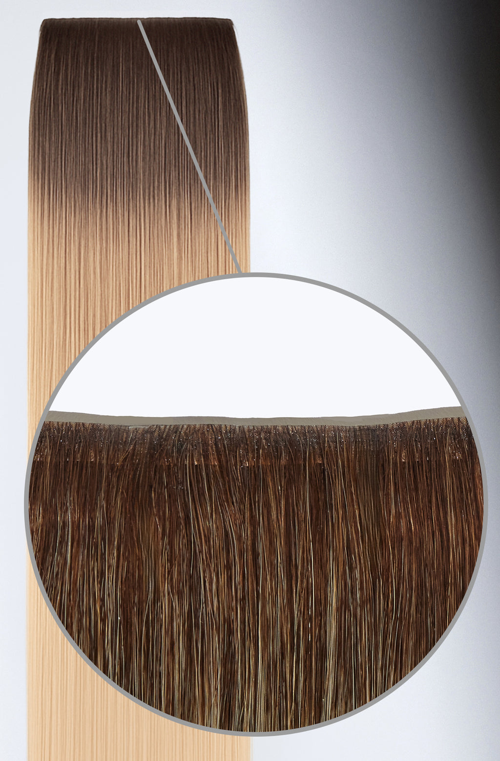 Invisible 9cm Extended Seamless Tape Hair Extensions - Ombré Beach Babe