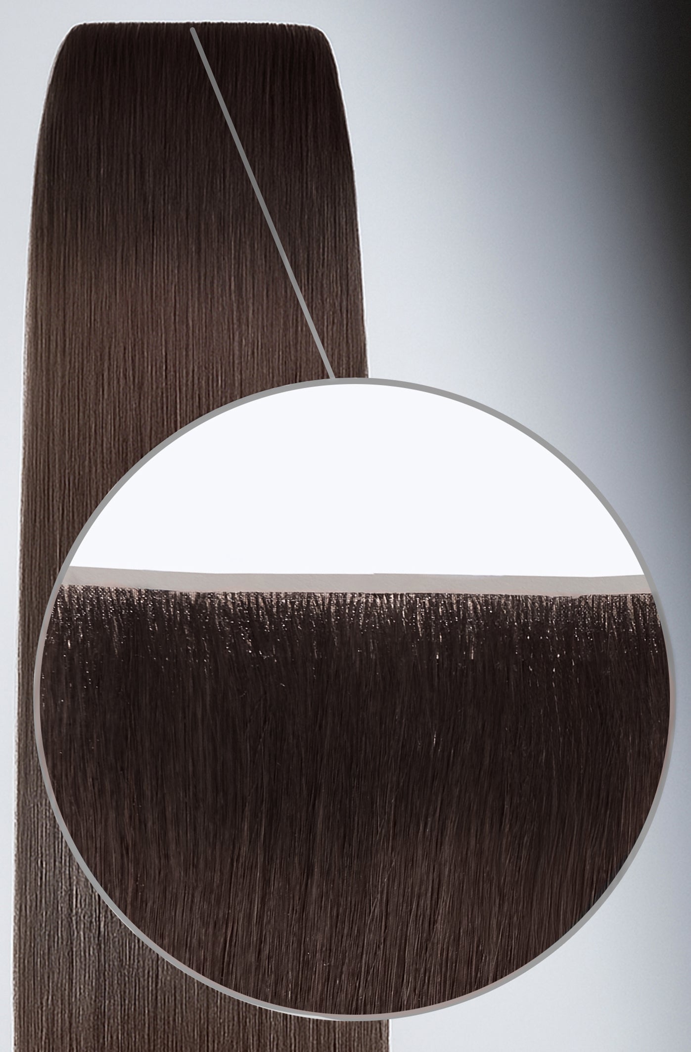 Invisible 9cm Extended Seamless Tape Hair Extensions - Ombré Dark Chocolate