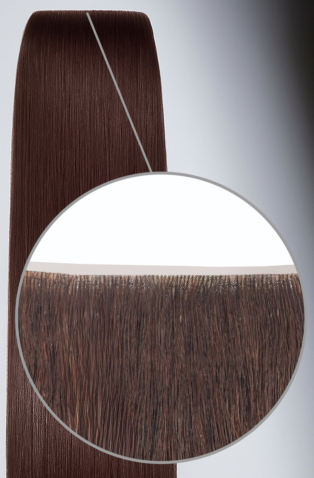 Invisible 9cm Extended Seamless Tape Hair Extensions - Dark Chocolate