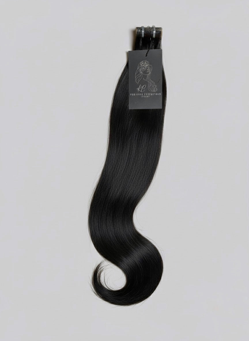 Invisible Raw Hair Extensions - Black Ebony